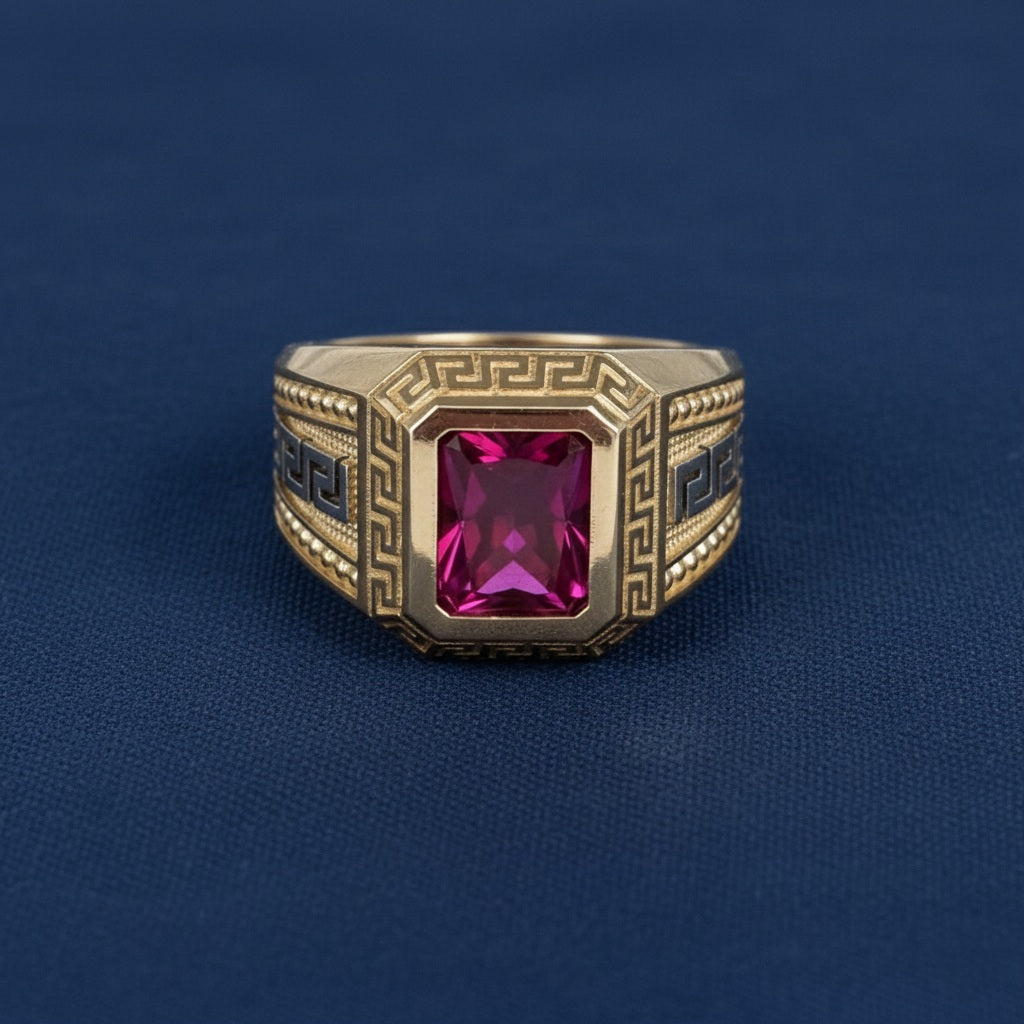 14K Gold Ruby Men’s Ring