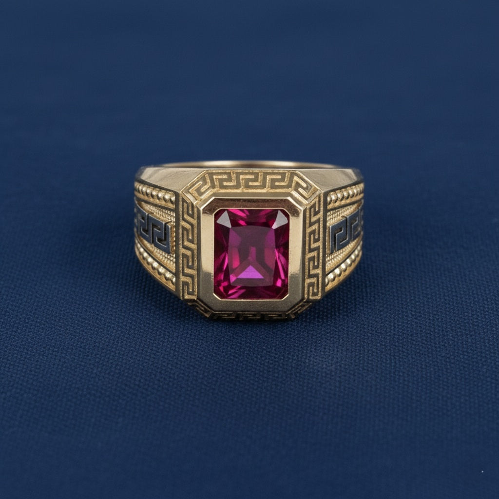 14K Gold Ruby Men’s Ring