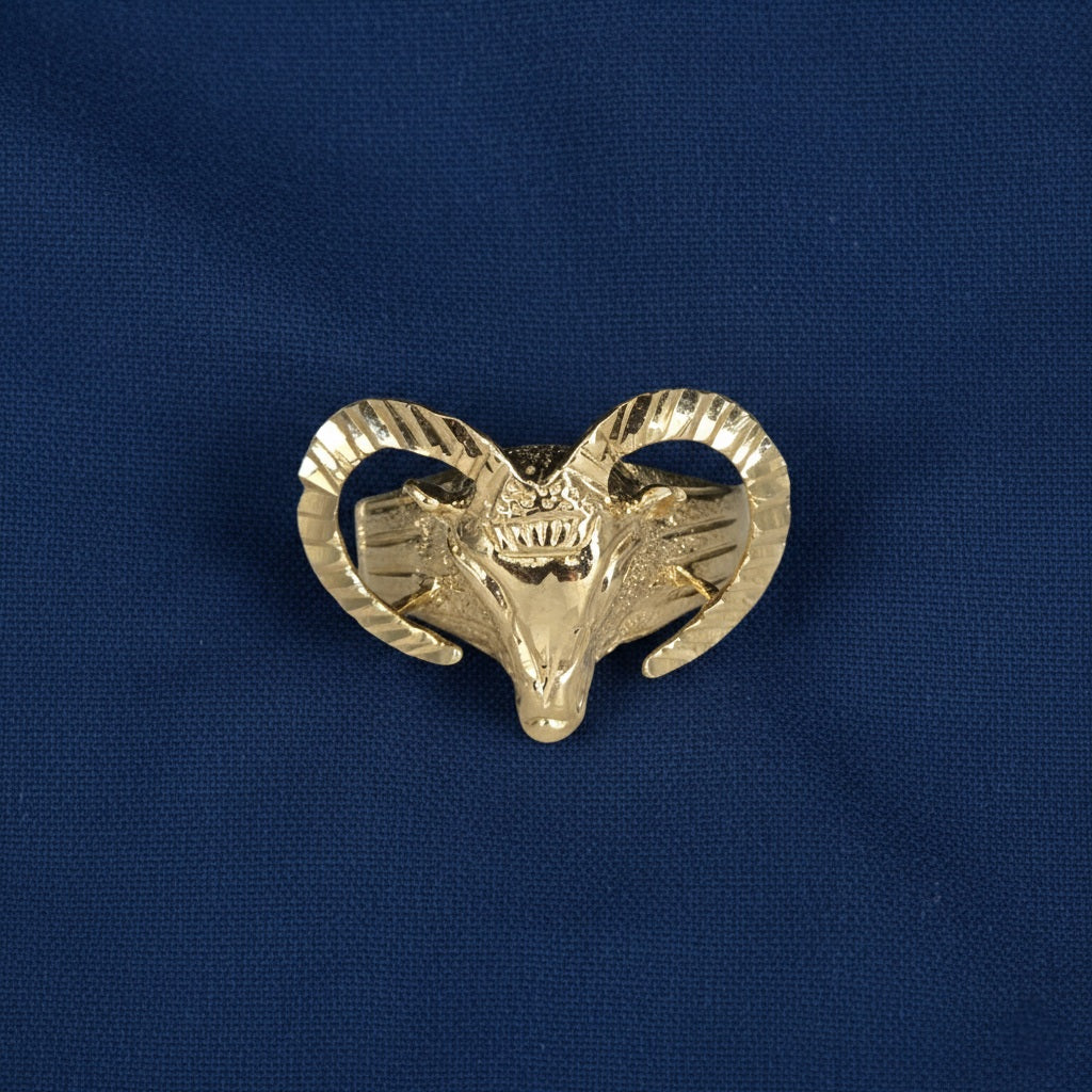 14K Gold GOAT Ring