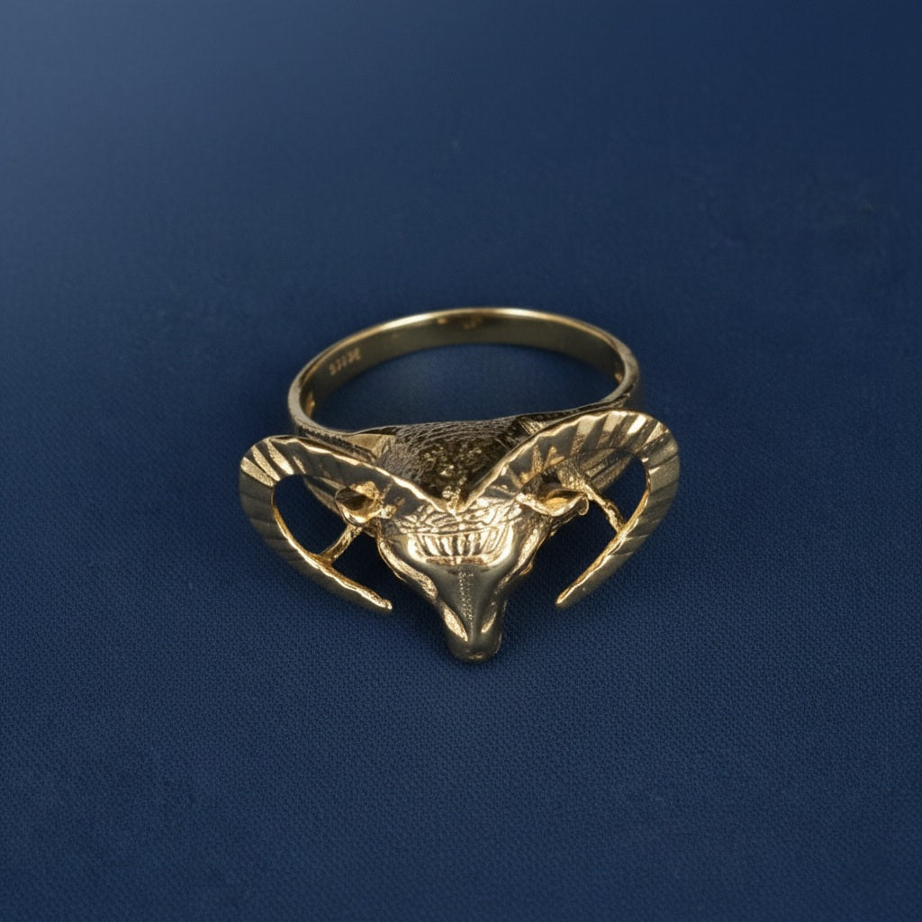 14K Gold GOAT Ring