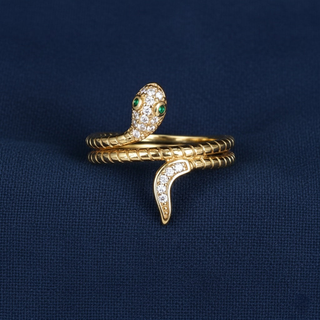 14k Gold Snake Ring
