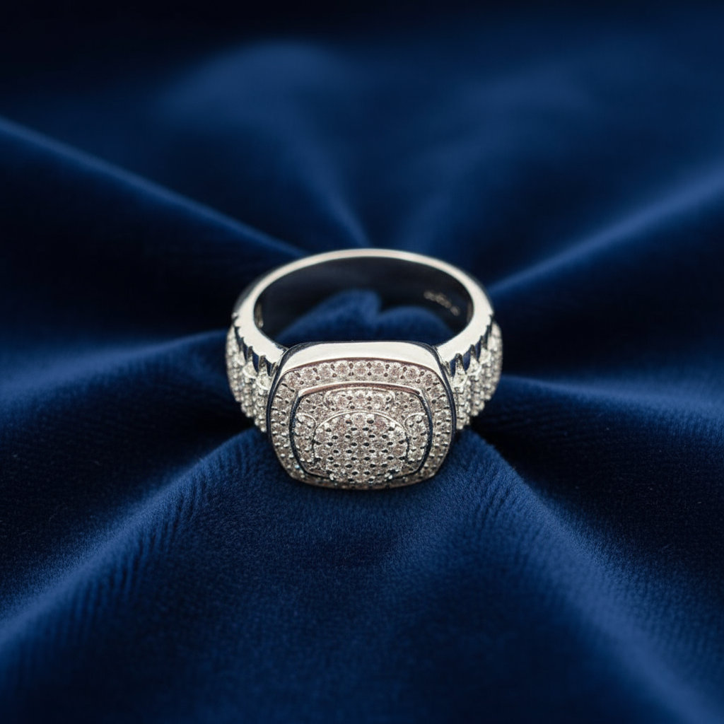 925 Silver Moissanite Ring at Flawless Jewelry