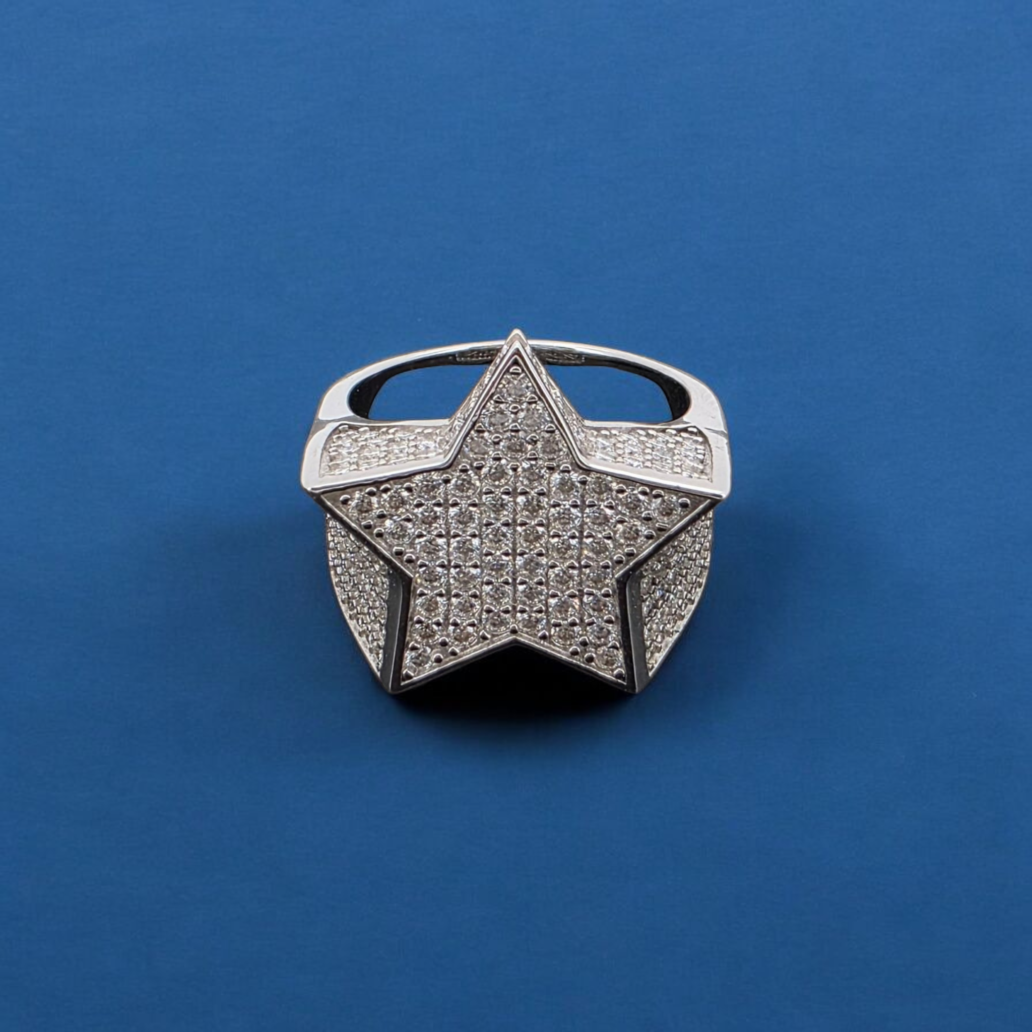 925 Silver Moissanite Star Ring