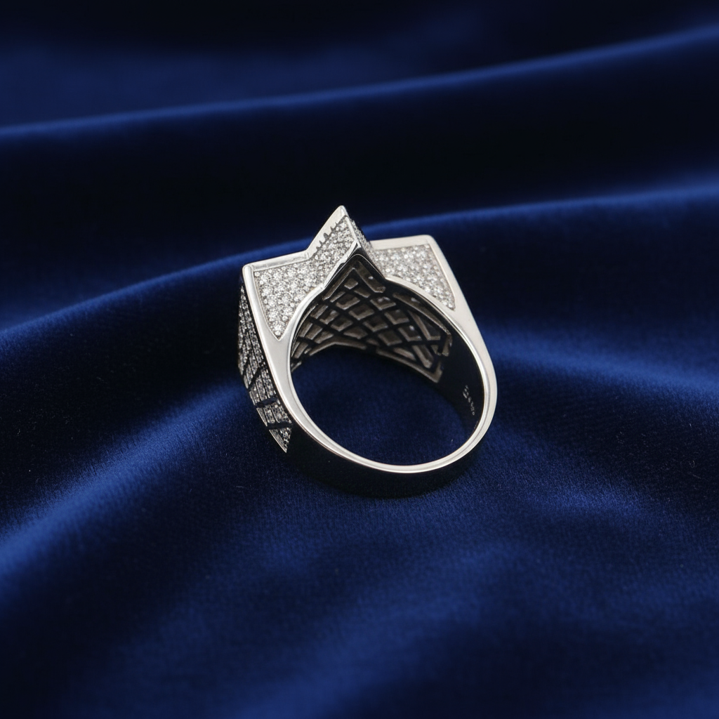 925 Silver Moissanite Star Ring at Flawless Jewelry