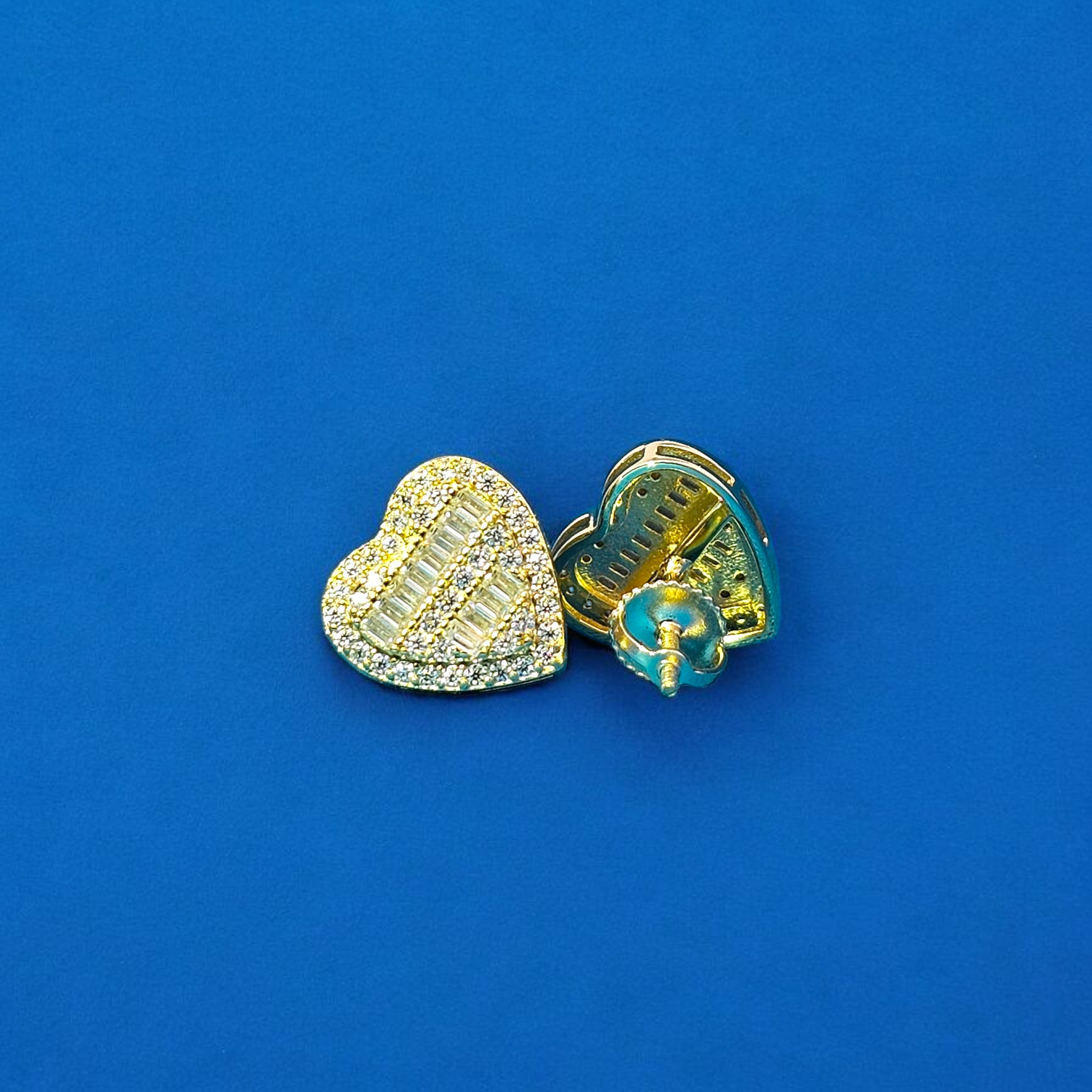 925 Silver Moissanite Heart Earrings 0.91 CTW