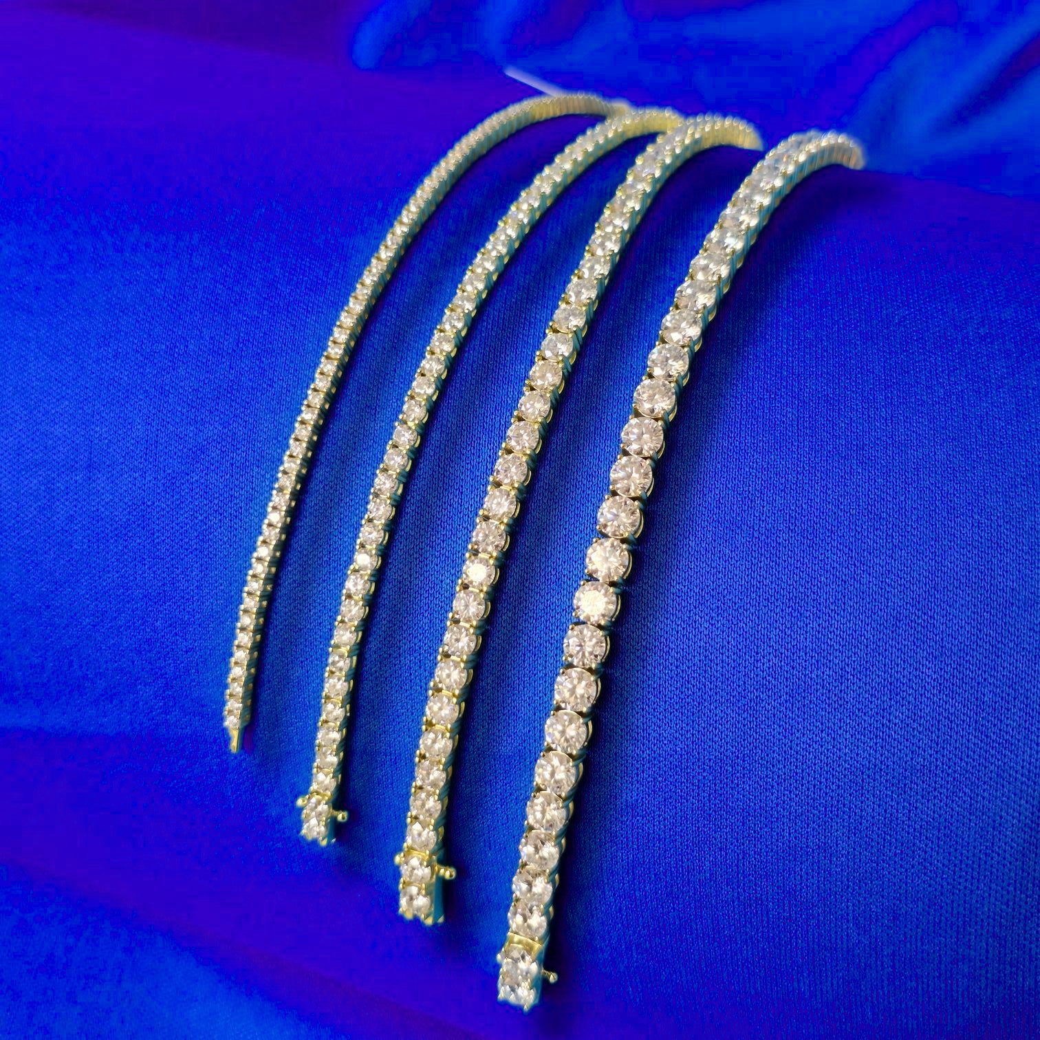 925 Silver Moissanite Tennis Bracelet 2mm at Flawless Jewelry