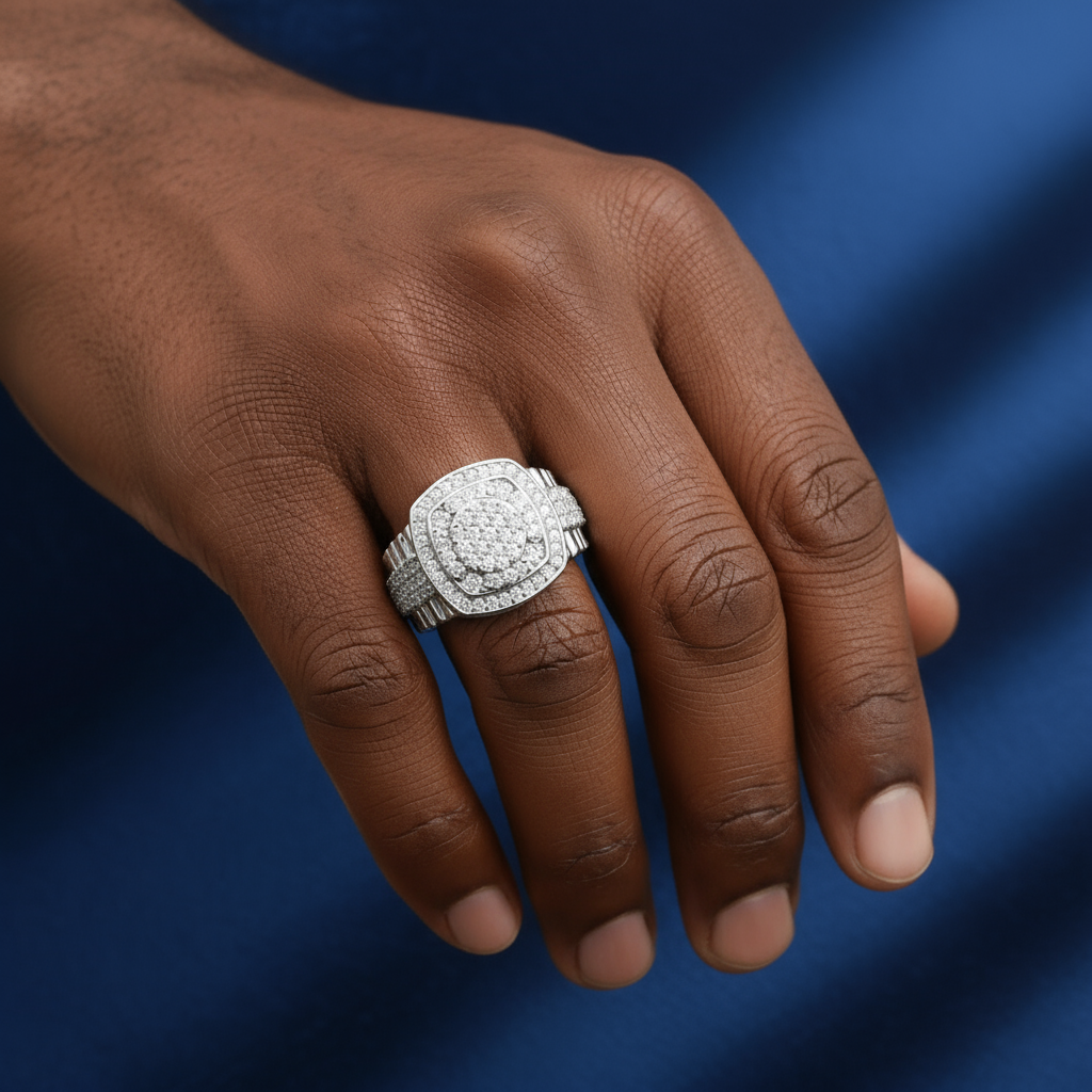 925 Silver Moissanite Ring at Flawless Jewelry