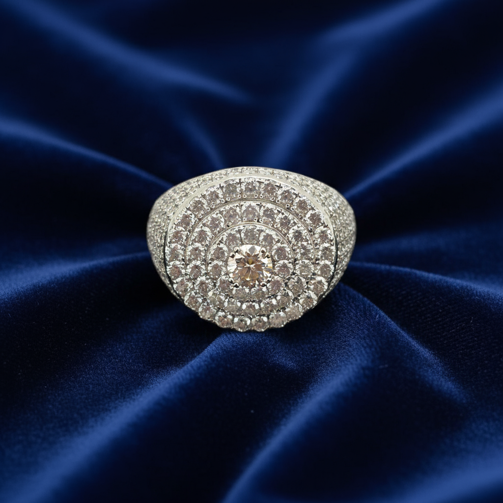 925 Silver Moissanite Signet Ring at Flawless Jewelry