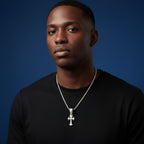 925 Silver Moissanite Cross Fine Pendant 5.78 CTW at Flawless Jewelry