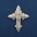 925 Silver Moissanite Rose Flower Jesus Pendant 31.52 CTW at Flawless Jewelry