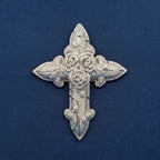 925 Silver Moissanite Rose Flower Jesus Pendant 31.52 CTW at Flawless Jewelry