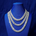 925 Silver Moissanite Curb Cuban Chain 10MM at Flawless Jewelry