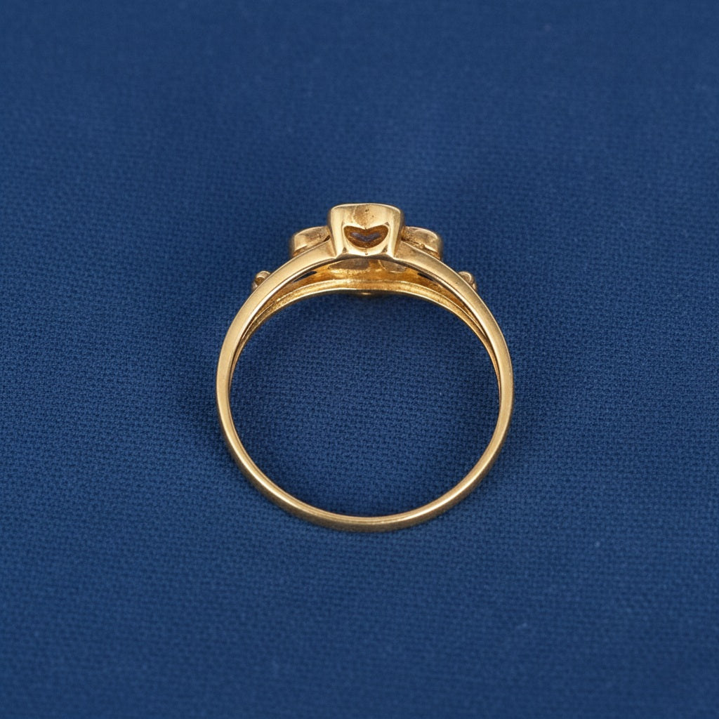 14K Gold Shamrock Leaf Ring