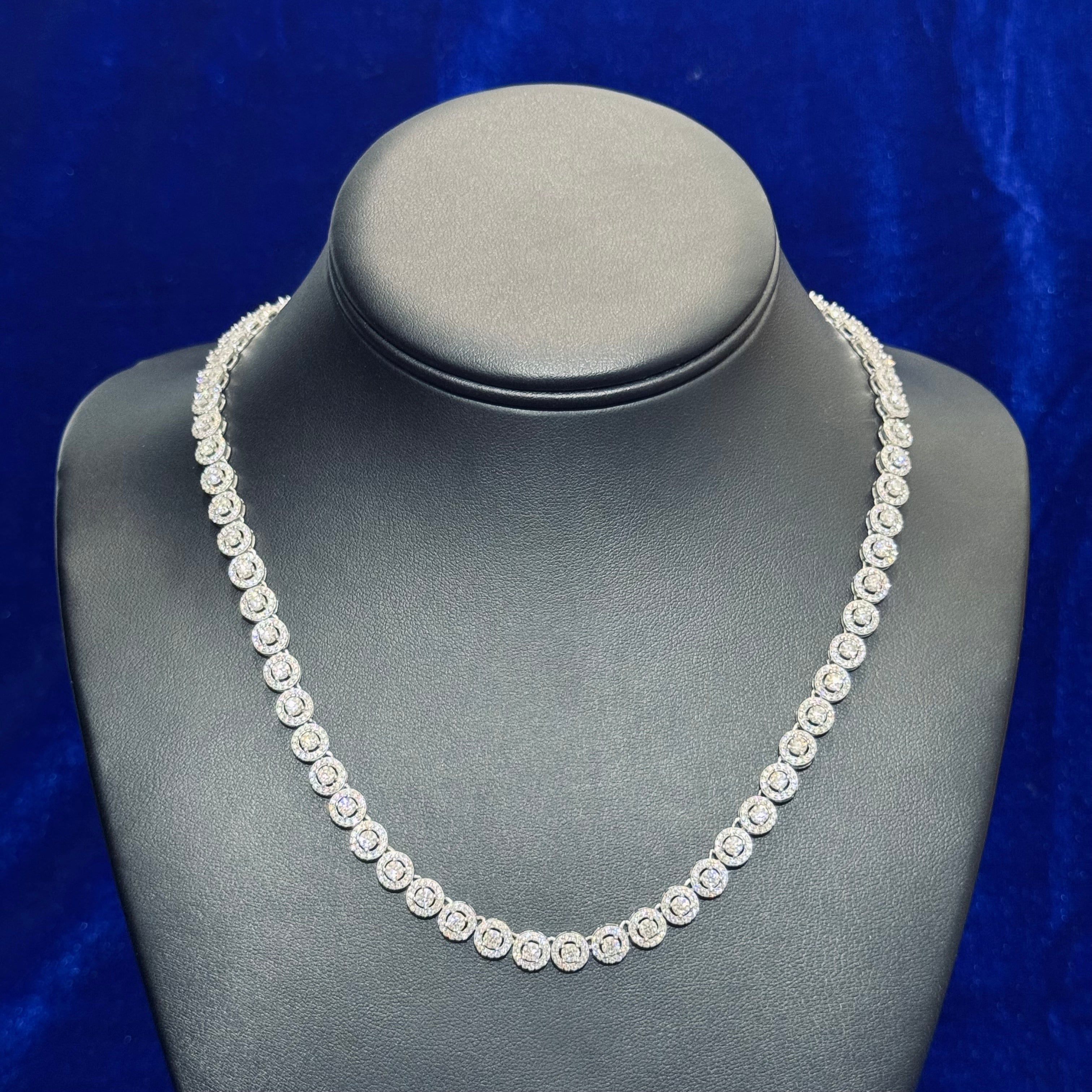 Silver Moissanite Necklace
