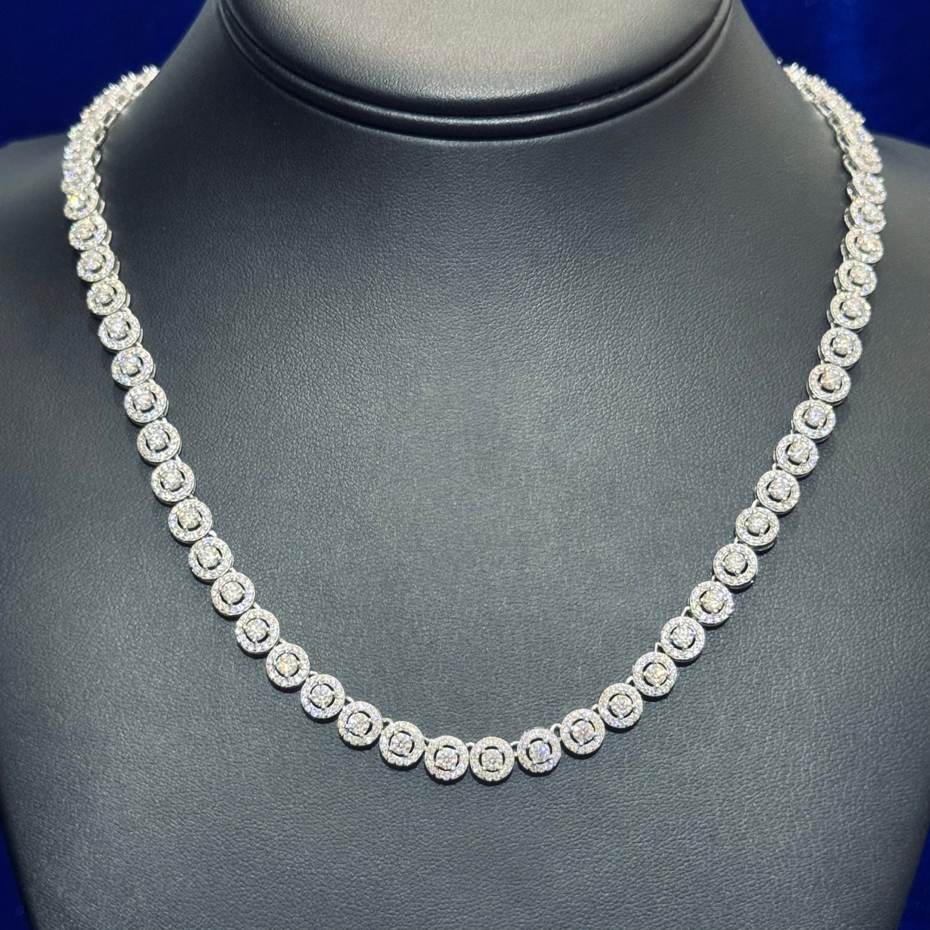 Silver Moissanite Necklace