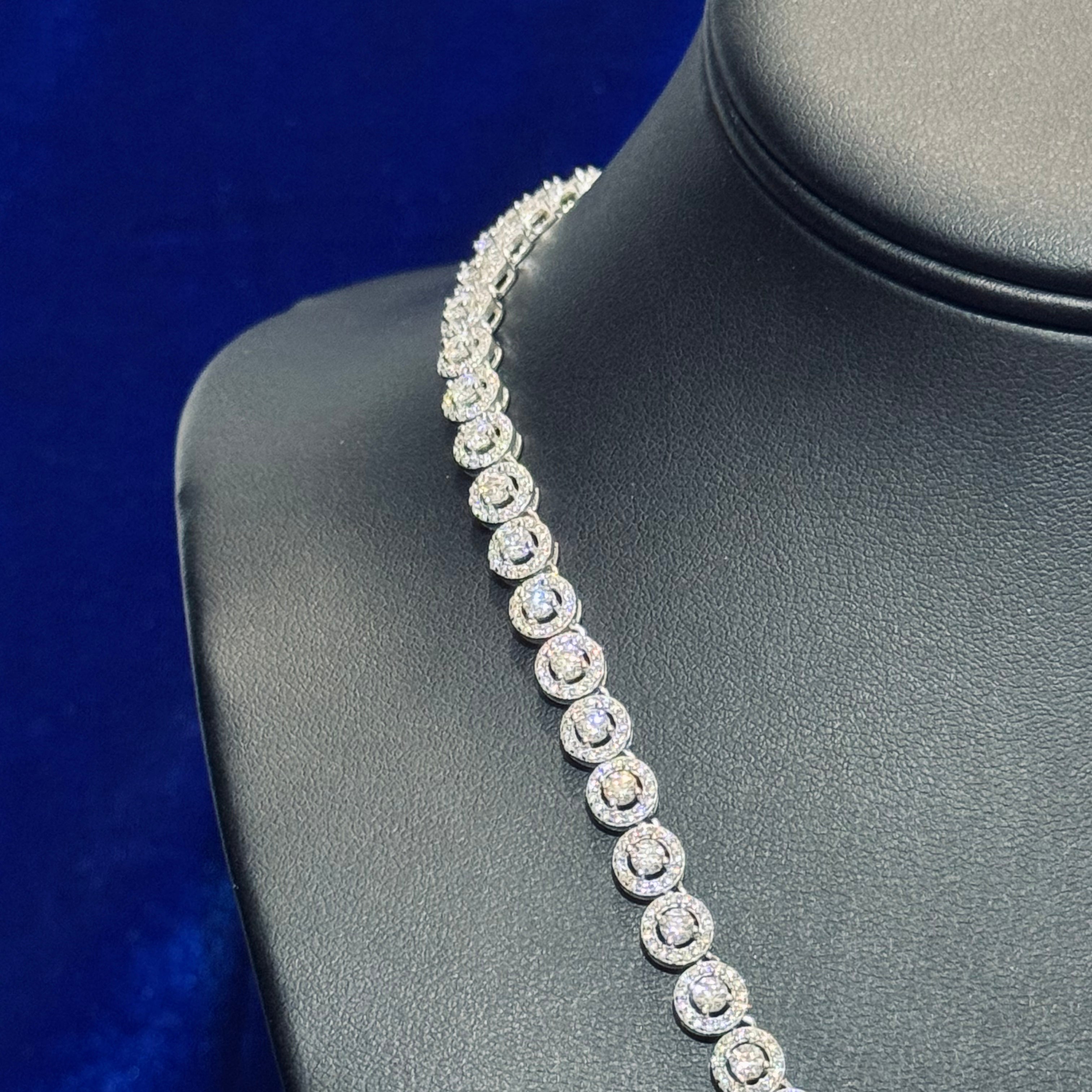 Silver Moissanite Necklace