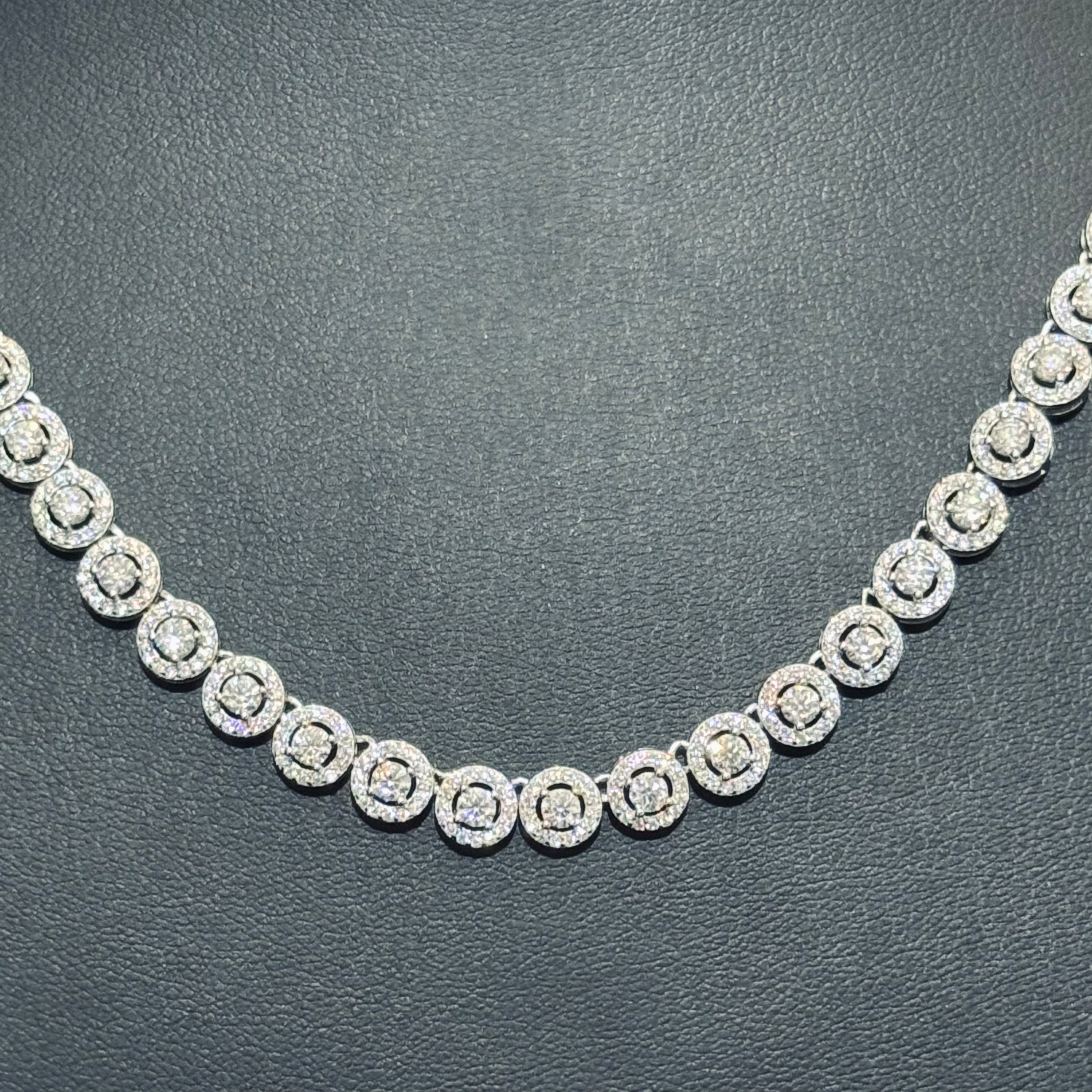 Silver Moissanite Necklace