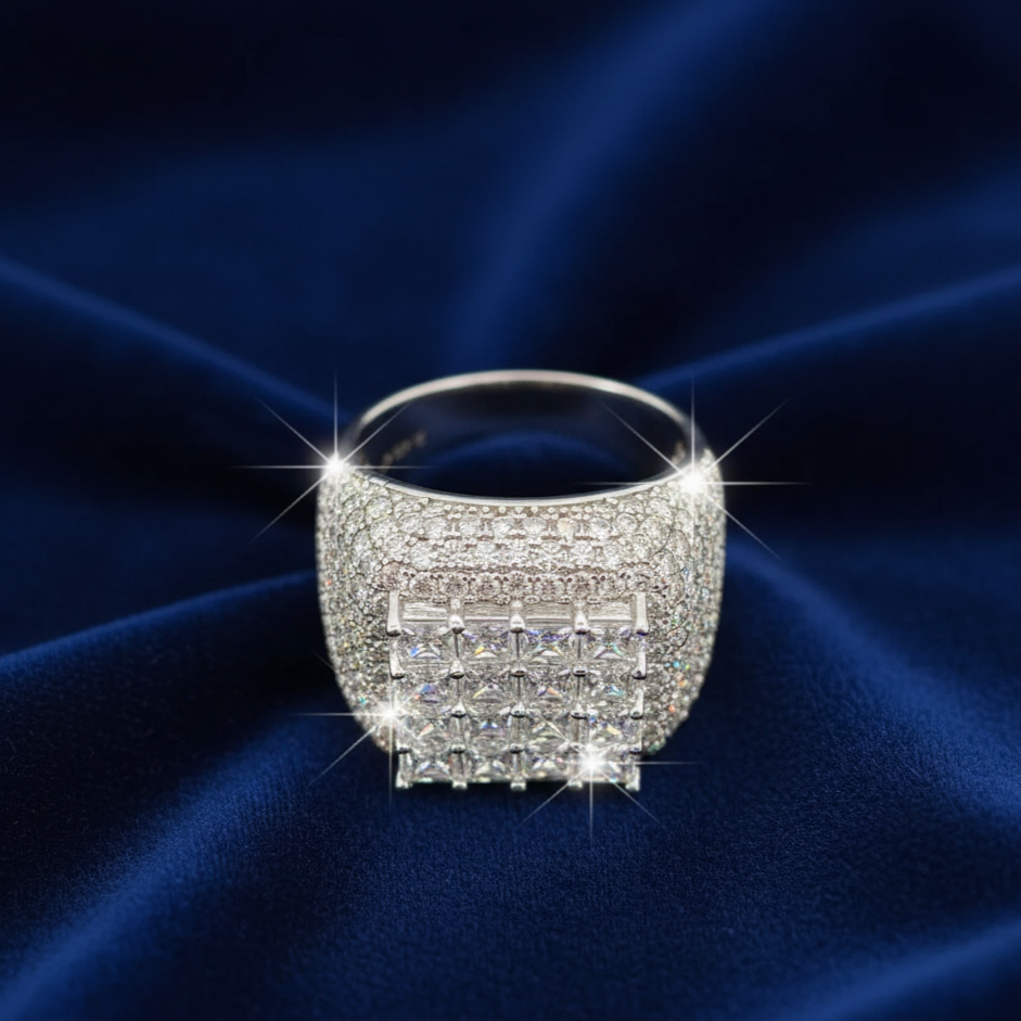 925 Silver Moissanite Ring at Flawless Jewelry