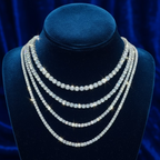 925 Silver Moissanite Tennis chain 5MM at Flawless Jewelry