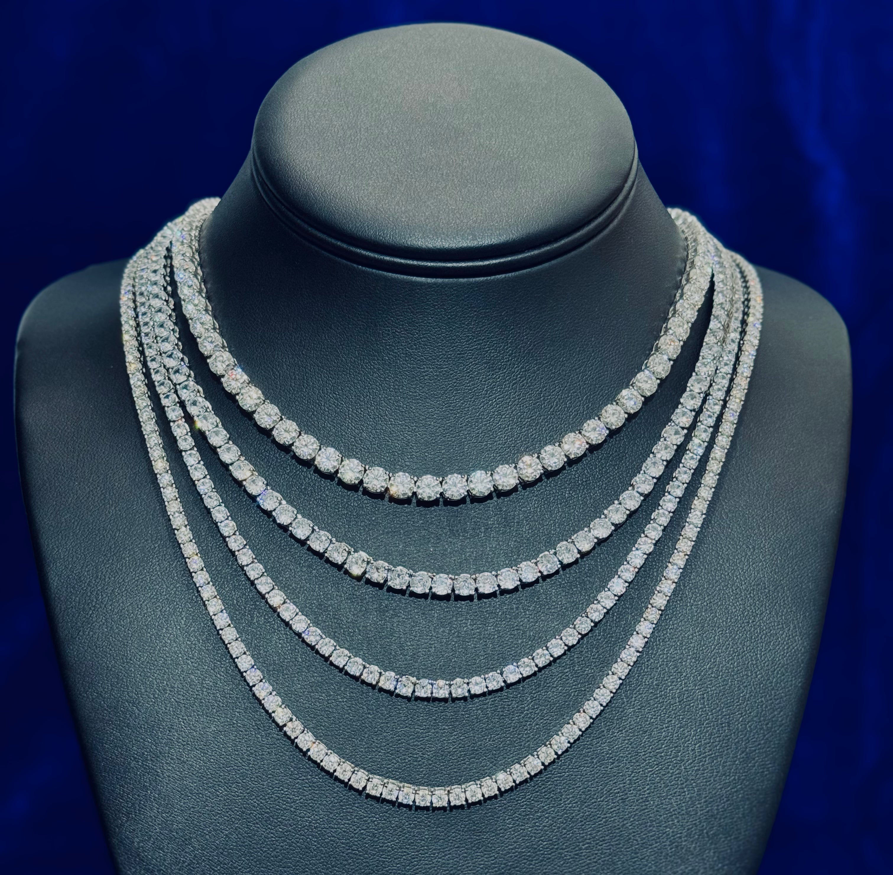 925 Silver Moissanite Tennis chain 5MM