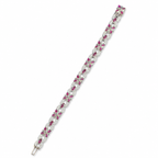 925 Silver Moissanite Colored Bracelet. - view 2 on white background
