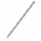 925 Silve Moissanite Colored Bracelet. - view 2 on white background