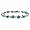 925 Silver Moissanite Colored Bracelet. - view 1 on white background