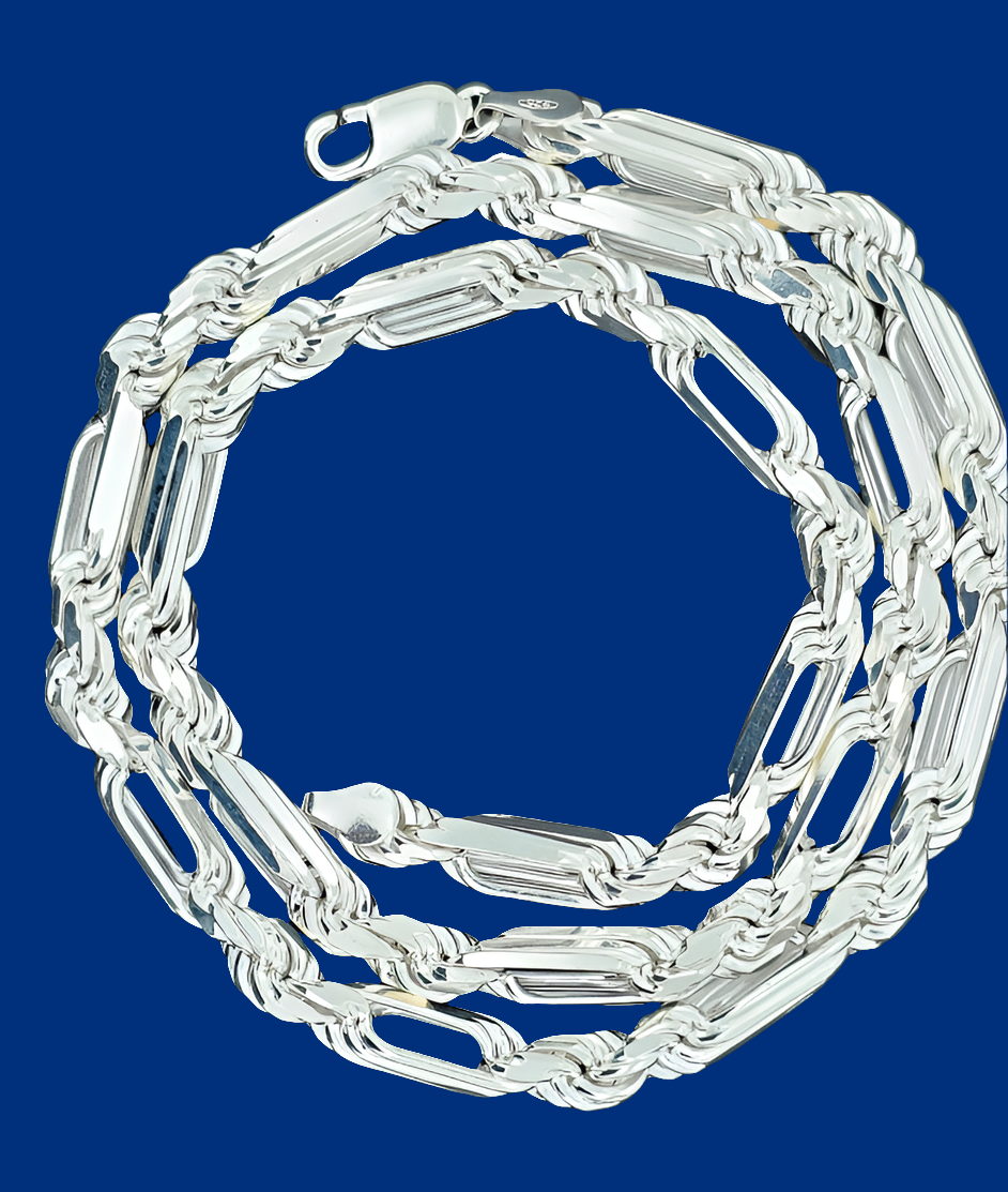 925 Silver Moissanite Milano Chain 6MM