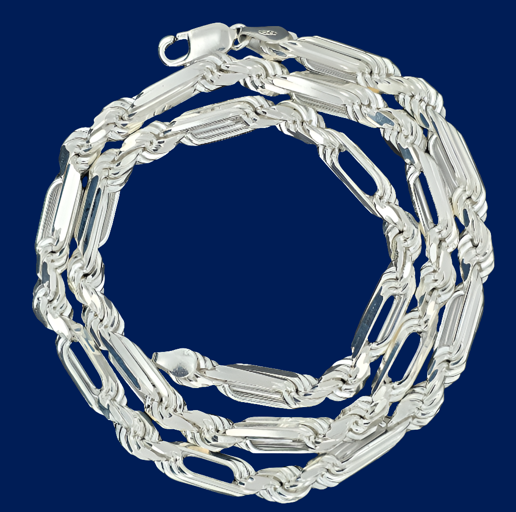 925 Silver Moissanite Milano Chain 6MM