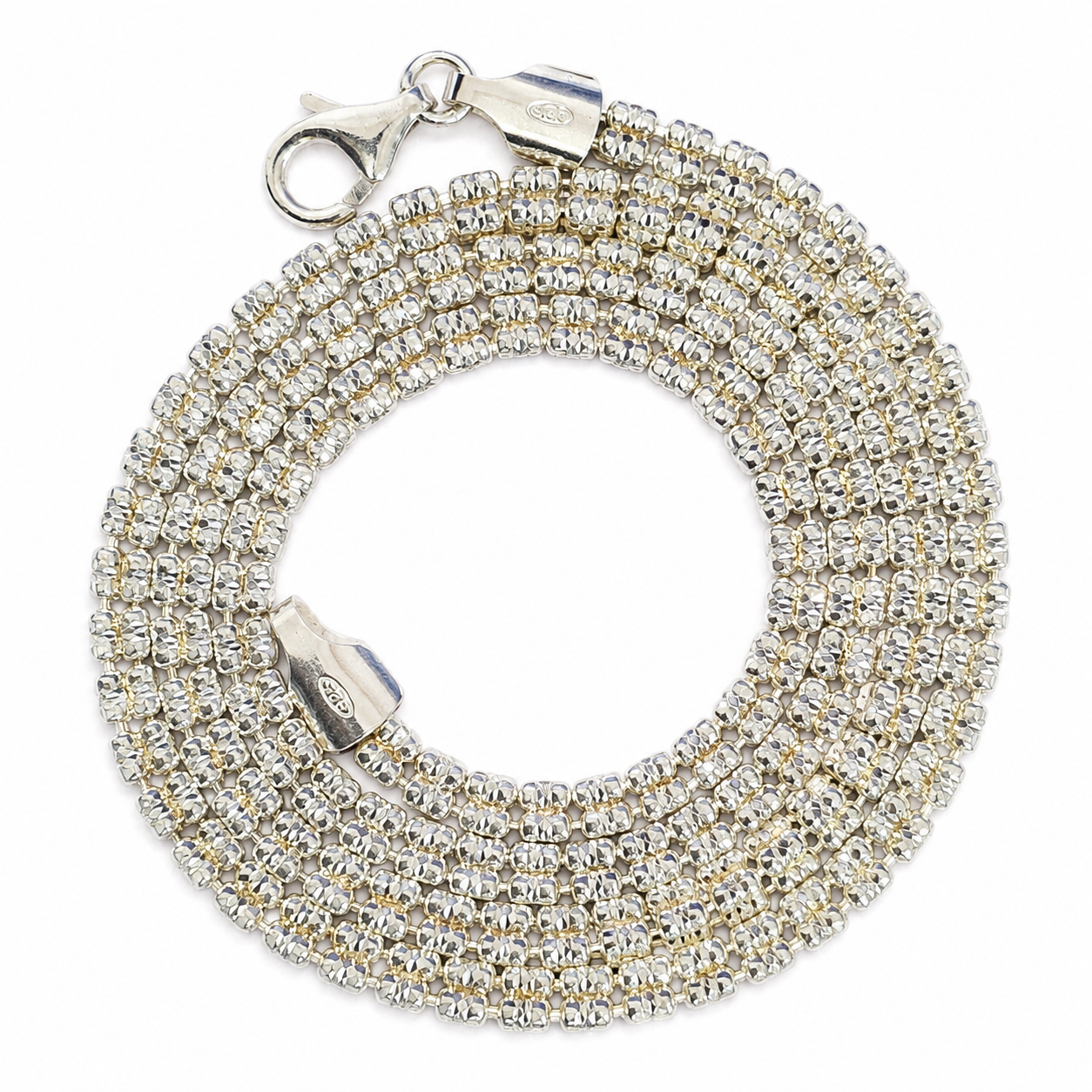 925 Sterling Silver Diamond-Cut Chain - view 1 on white background