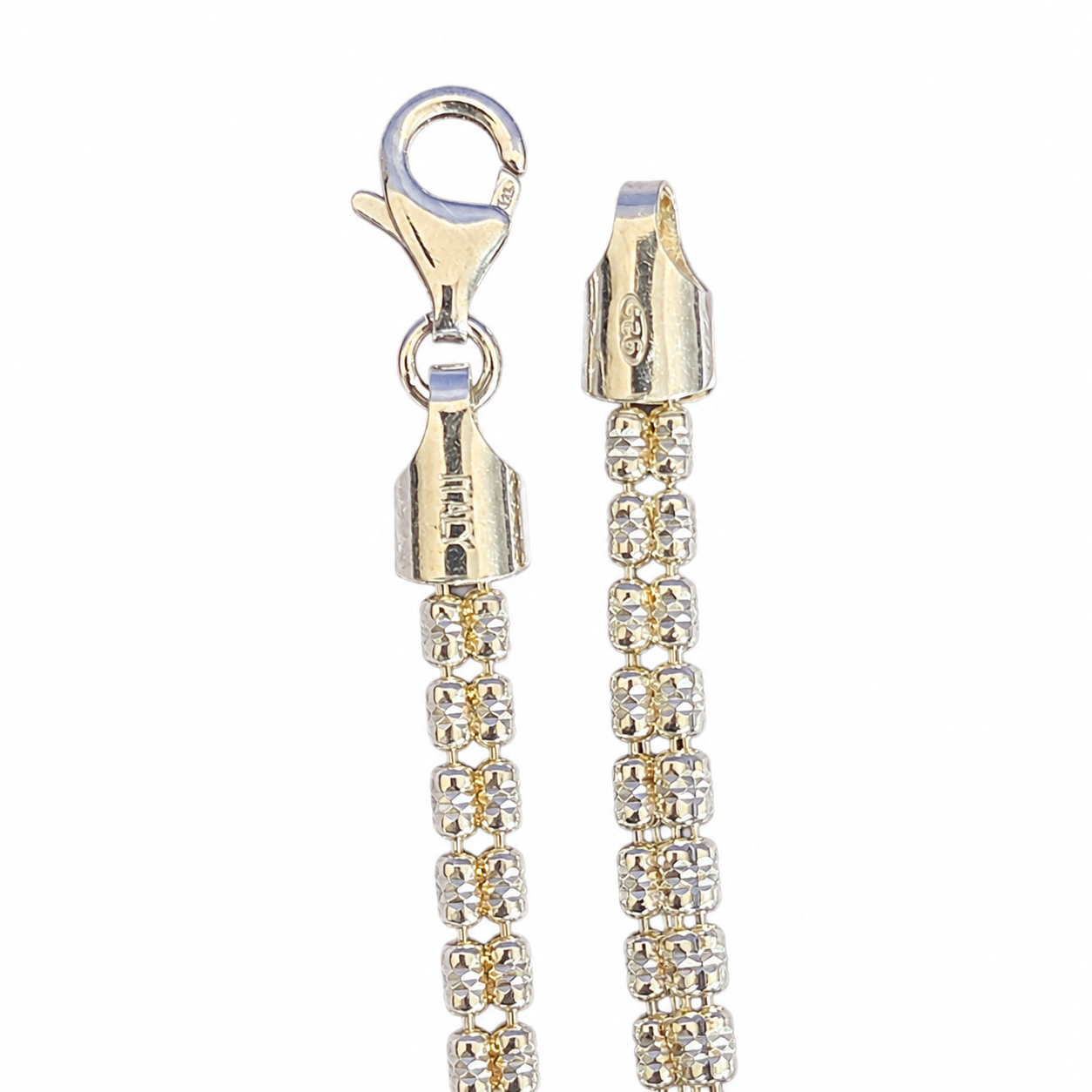 925 Sterling Silver Diamond-Cut Chain - view 3 on white background