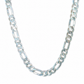 925 Sterling Silver Figaro Chain - 10mm - view 1 on white background