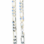 925 Sterling Silver Figaro Chain - 10mm - view 2 on white background