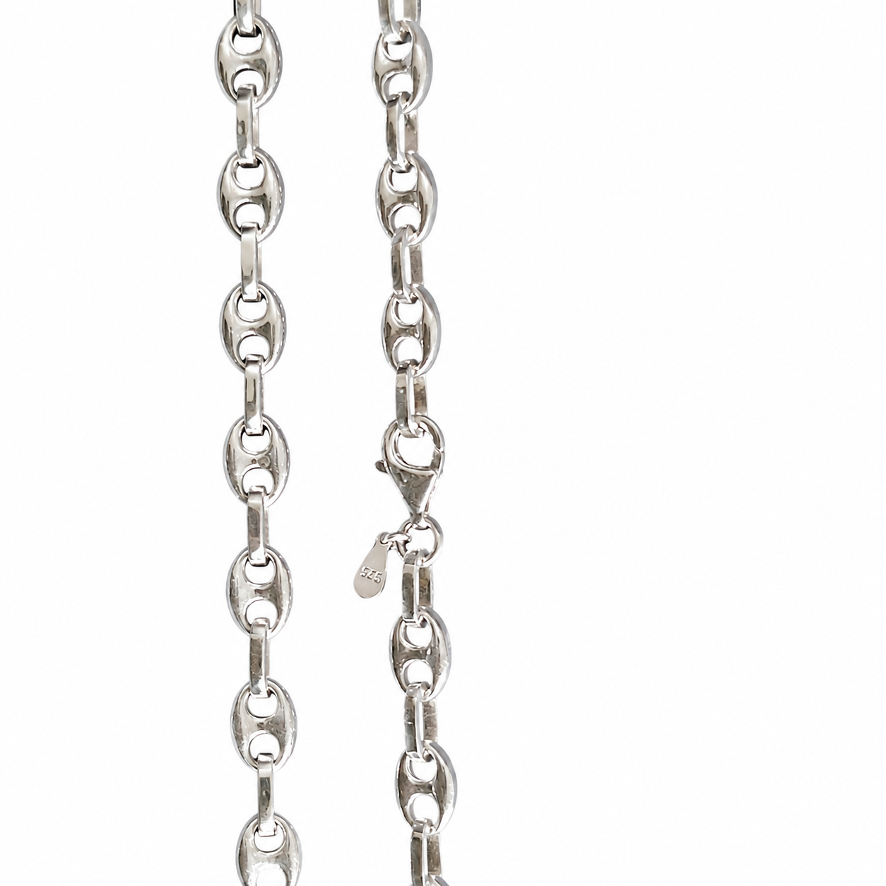 925 Sterling Silver Mariner Link Chain - view 2 on white background