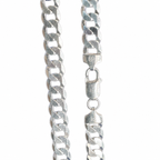 925 Sterling Silver Miami Cuban Chain - 10mm - view 3 on white background