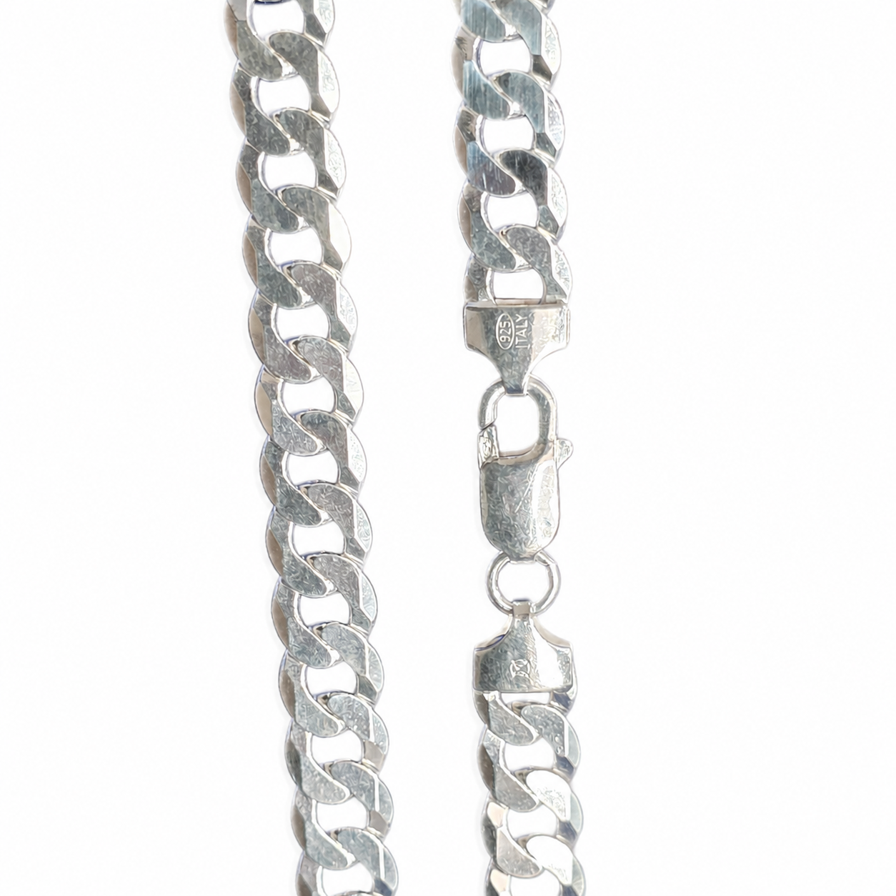 925 Sterling Silver Miami Cuban Chain - 10mm - view 3 on white background