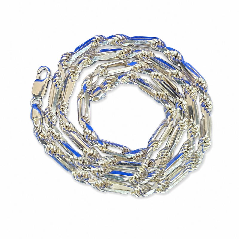 925 Sterling Silver Solid Milano Chain - view 1 on white background