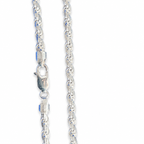 925 Sterling Silver Solid Rope Chain - view 2 on white background