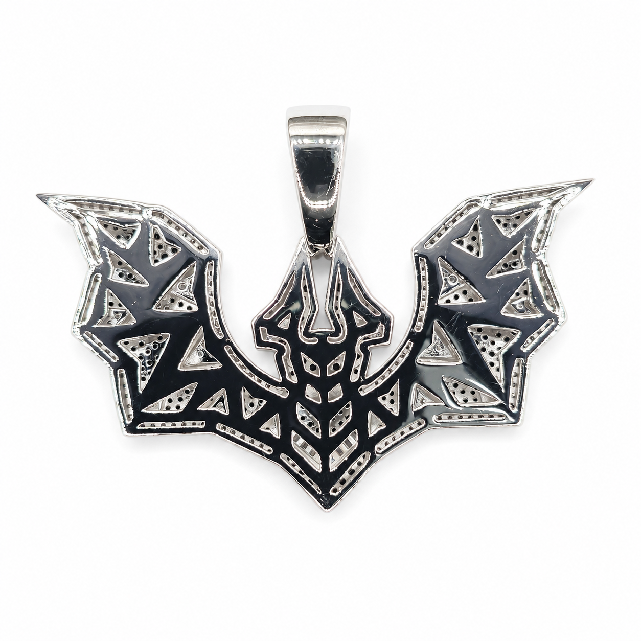 BAT custom pendant back view on clean white background