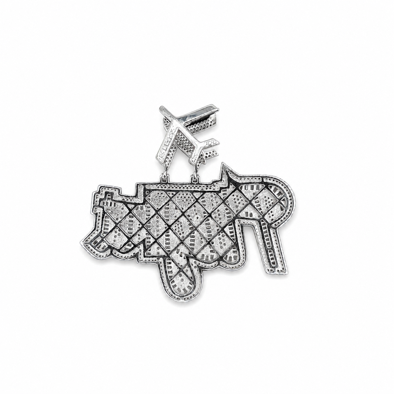 Flight custom pendant back view on clean white background
