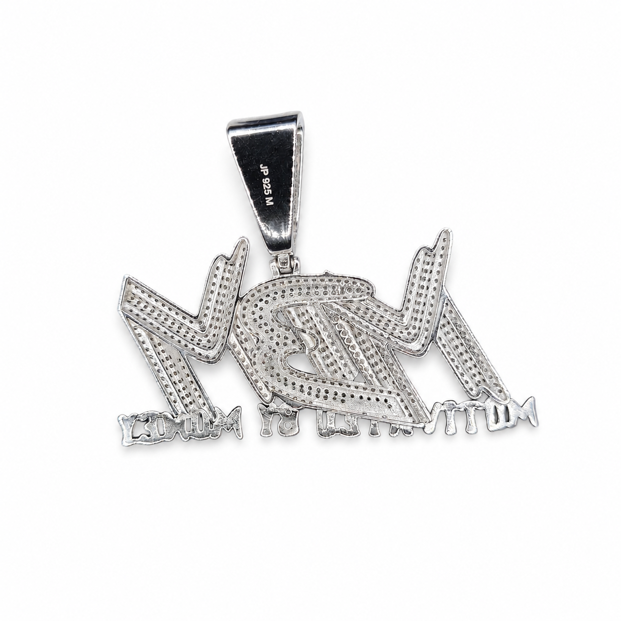 MBM custom pendant back view on clean white background