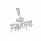 No FAVORS custom pendant front view on clean white background