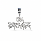No FAVORS custom pendant back view on clean white background