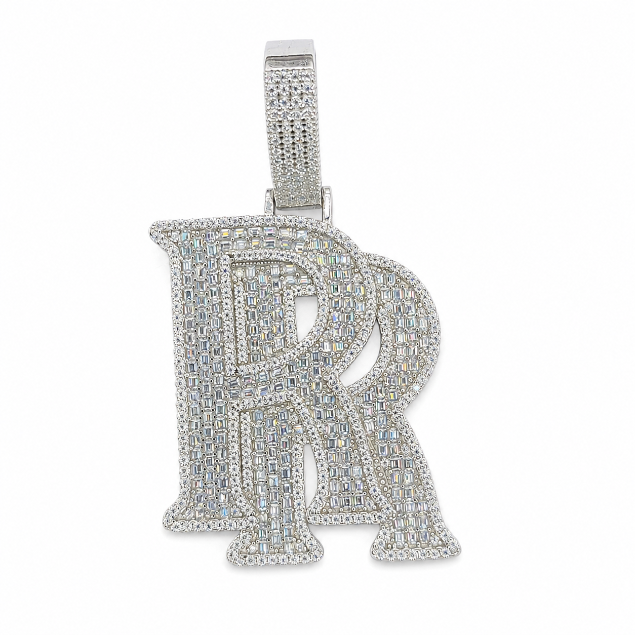 RR custom pendant front view on clean white background