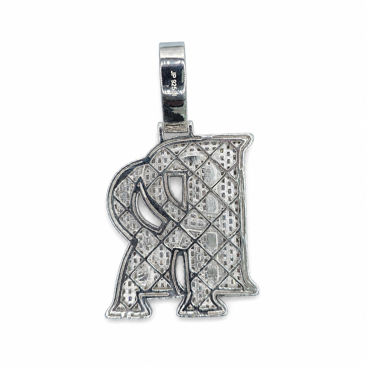 RR custom pendant back view on clean white background