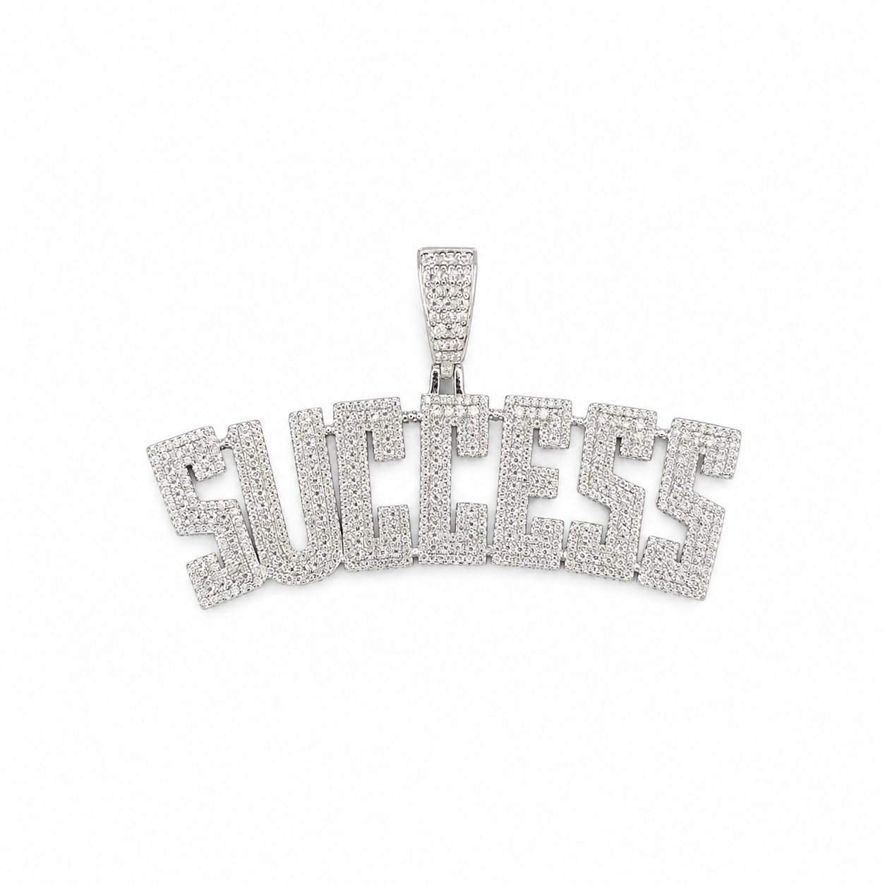 Success custom pendant front view on clean white background