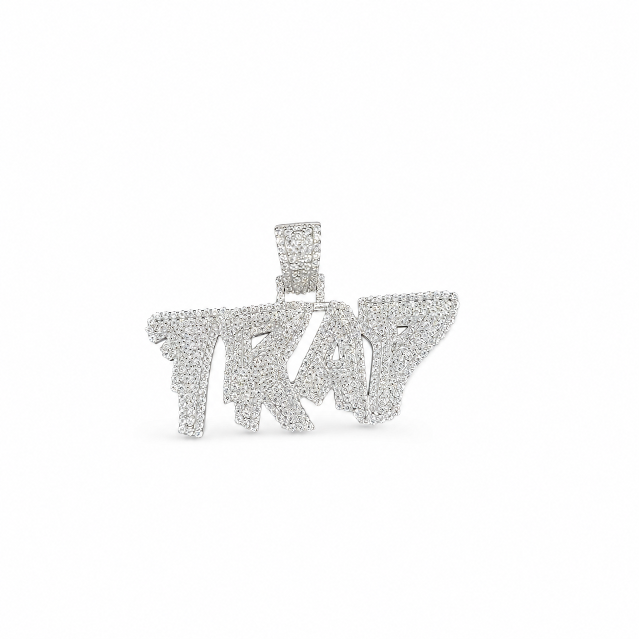 Trap custom pendant front view on clean white background
