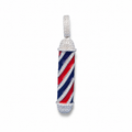 925 Sterling Silver Moissanite Barber Pole Pendant 1.75 CTW - view 1 on pure white background