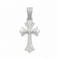 925 Sterling Silver Moissanite Fine Cross Pendant - 5.78 CTW - view 1 on pure white background