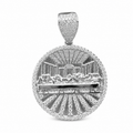 925 Sterling Silver Moissanite Last Supper Pendant 1.34 CTW - view 1 on pure white background